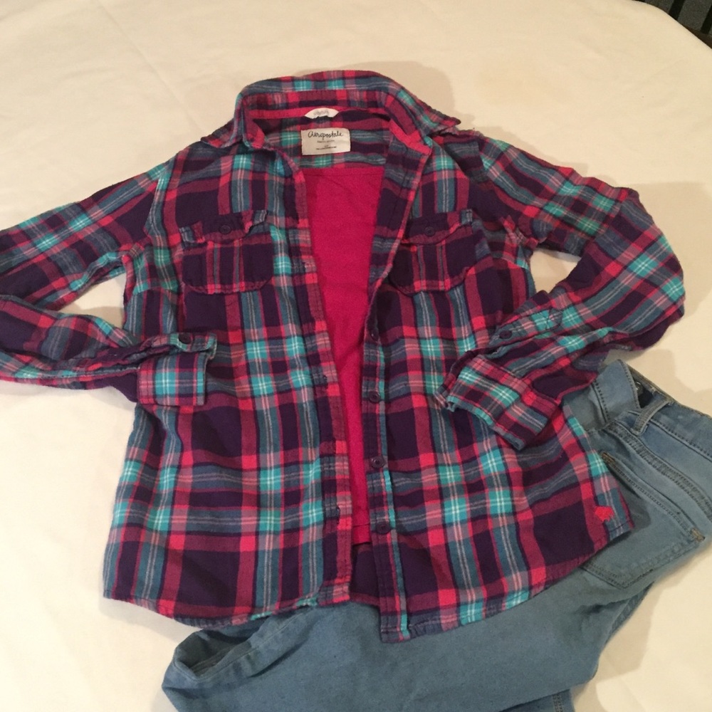 Colorful Aeropostale flannel shirt